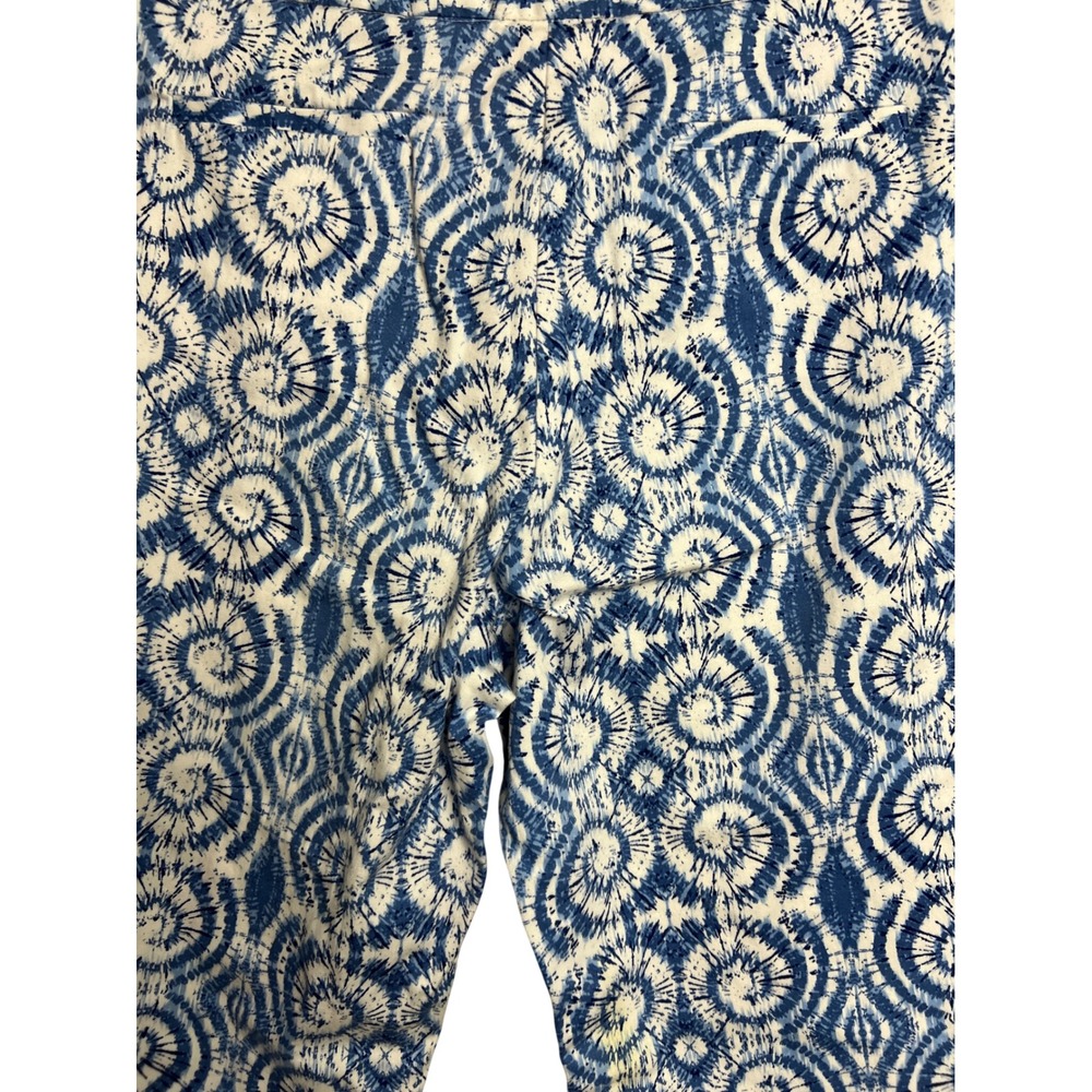 Ruby Rd Crop Pants Womens 12 Blue Tie Dye Swirl Stretch Cotton Casual Summer D01 - Picture 10 of 10